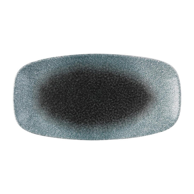 Churchill Raku Duo Chefs Oblong Plates Topaz Quartz 287x152mm (12 Pack)
