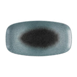 Churchill Raku Duo Chefs Oblong Plates Topaz Quartz 355x189mm (6 Pack)