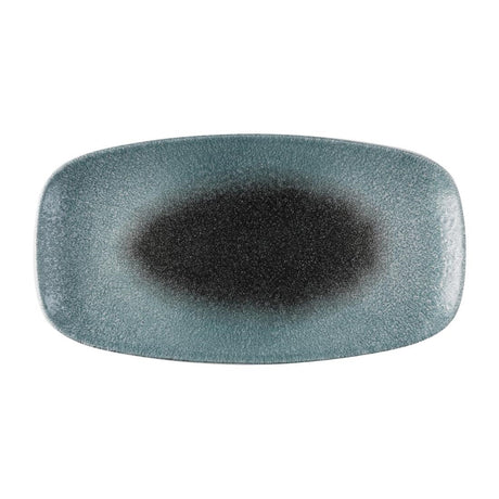 Churchill Raku Duo Chefs Oblong Plates Topaz Quartz 355x189mm (6 Pack)