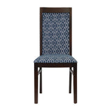 Brooklyn Walnut Dining Chairs with Black Padded Seat & Back (2 Pack)