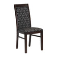 Brooklyn Walnut Dining Chairs with Blue Padded Seat & Back (2 Pack)