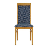 Brooklyn Soft Oak Dining Chairs with Black Padded Seat & Back (2 Pack)