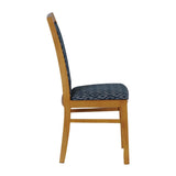 Brooklyn Soft Oak Dining Chairs with Black Padded Seat & Back (2 Pack)