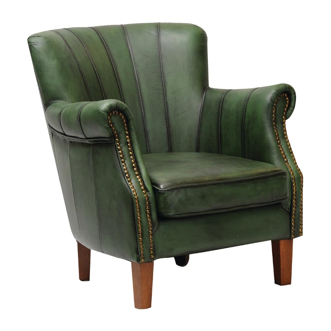 Lancaster Leather Chair Antique Green