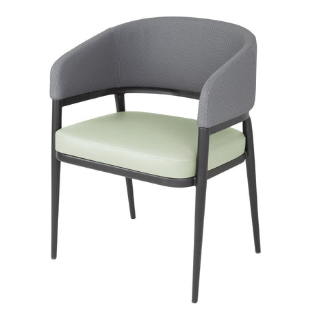 Bolero Meridian Interior Chairs Pistachio Grey (2 Pack)