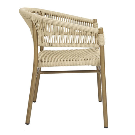 Bolero Florence Rope Twist Wicker Chairs Natural (2 Pack)