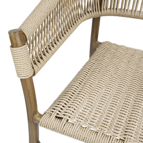 Bolero Florence Rope Twist Wicker Chairs Natural (2 Pack)