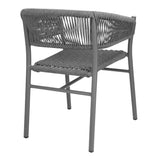 Bolero Florence Rope Twist Wicker Chairs Grey Mix (2 Pack)