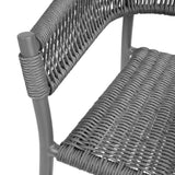 Bolero Florence Rope Twist Wicker Chairs Grey Mix (2 Pack)