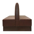 Double Booth in Bison Espresso Vinyl