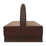 Double Booth in Bison Espresso Vinyl