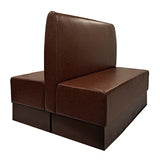 Double Booth in Bison Espresso Vinyl