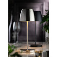 Utopia Montserrat LED Cordless Table Lamp 300mm Brushed Silver (6 Pack)