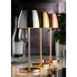 Utopia Montserrat LED Cordless Table Lamp 300mm Brushed Silver (6 Pack)