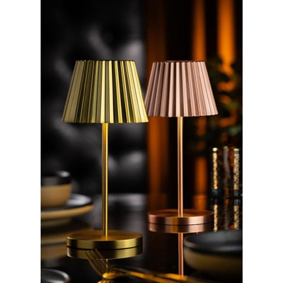 Utopia Dominica LED Cordless Table Lamp 260mm Brushed Copper (6 Pack)