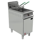 Falcon Dominator Plus Free Standing Natural Gas Filtration Fryer with Fryer Angel G3840FX