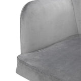 Bolero Lia Velvet Effect Chairs Grey (2 Pack)