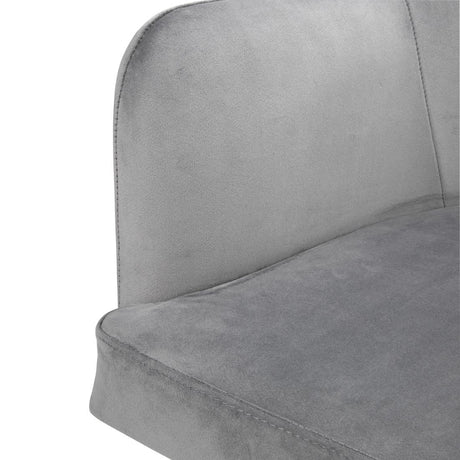 Bolero Lia Velvet Effect Chairs Grey (2 Pack)