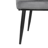 Bolero Lia Velvet Effect Chairs Grey (2 Pack)