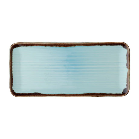 Dudson Harvest Organic Coupe Rectangular Platter Turquoise 246mm (6 Pack)