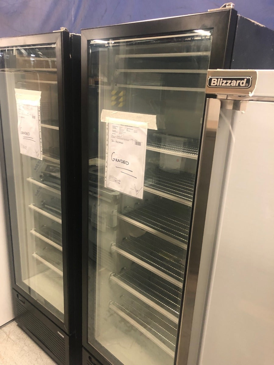 Graded 00889 Gds400 Single Glass Door Freezer Display 416 L
