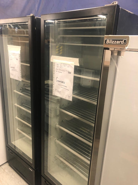 Graded 00889 Gds400 Single Glass Door Freezer Display 416 L