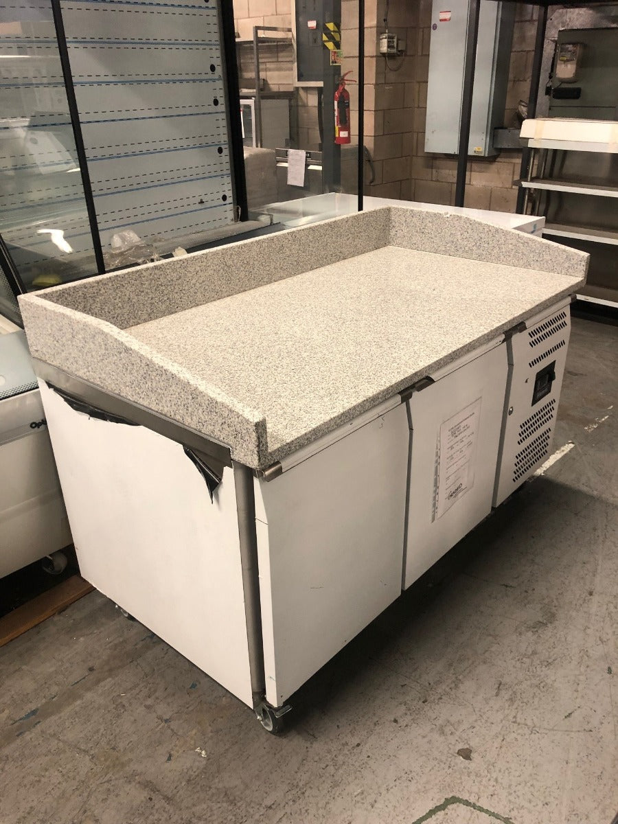 Graded 01012 Bpb1500 Double Hinged Door Pizza Prep Counter With Granite Worktop