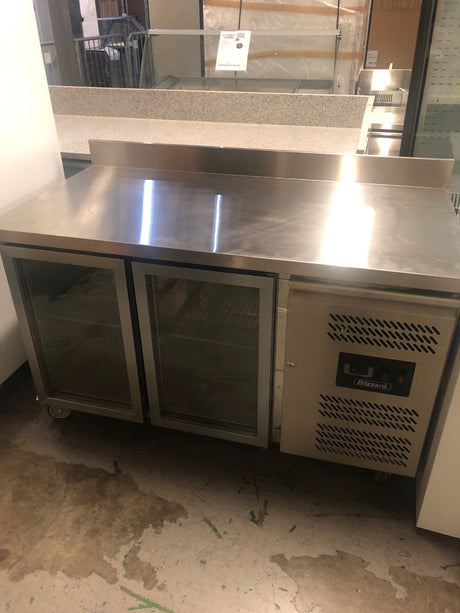 Graded 01025 Hbc2 Cr Double Hinged Glass Door Counter Refrigerator With Upstand