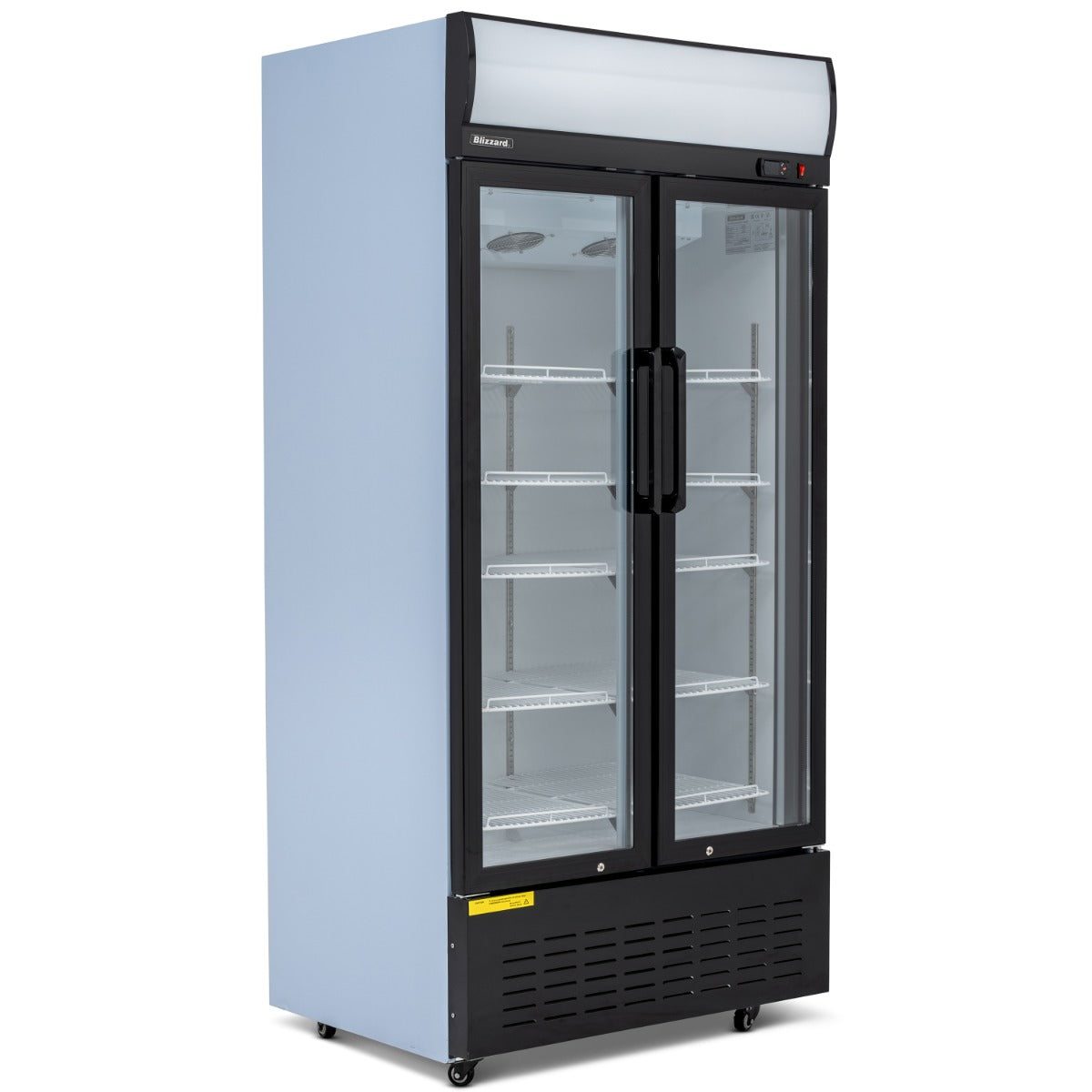 630 L Double Hinged Glass Door Display Merchandiser