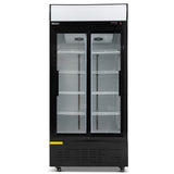 Graded 02091 630 L Double Sliding Glass Door Display Merchandiser