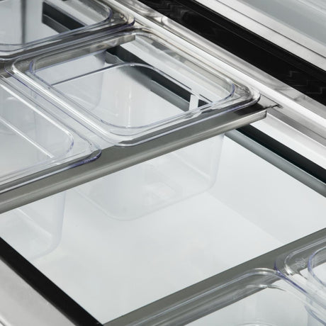 Polar U-Series Double Door Prep Counter Fridge 527Ltr