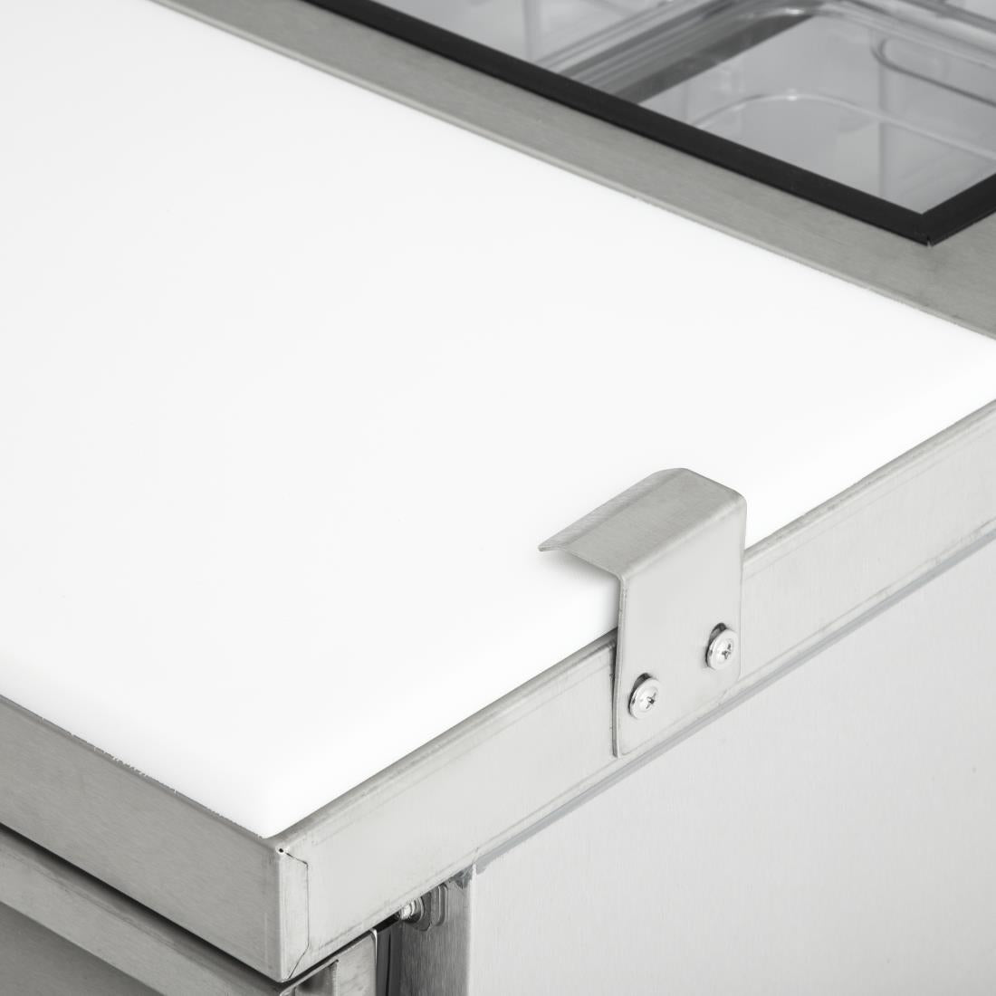 Polar U-Series Double Door Prep Counter Fridge 527Ltr