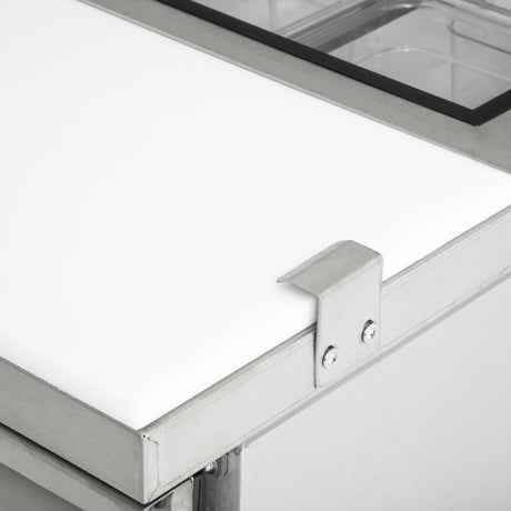 Polar U-Series Double Door Prep Counter Fridge 527Ltr