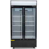 900 L Double Hinged Glass Door Display Merchandiser