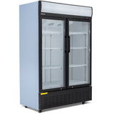 900 L Double Hinged Glass Door Display Merchandiser