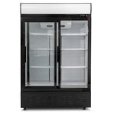 900 L Double Sliding Glass Door Display Merchandiser