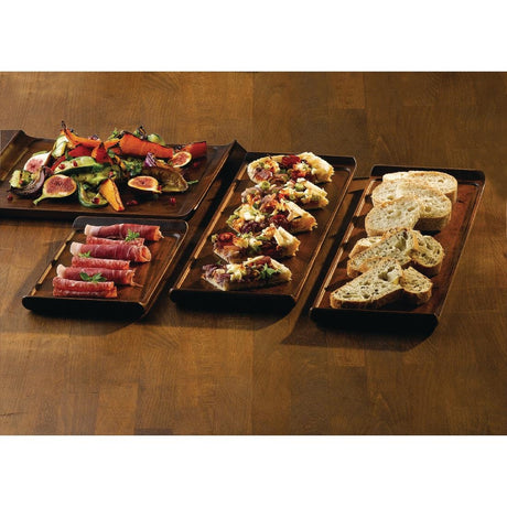 Churchill Alchemy Wooden Rectangular Trays 200x580mm (4 Pack)