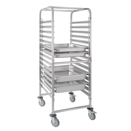 Vogue 2/1GN 15-Shelf Racking Trolley