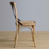 Bolero Bentwood Chairs with Metal Cross Back Natural (2 Pack)