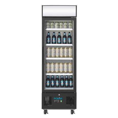 Polar G-Series Upright Display Fridge 218Ltr Black
