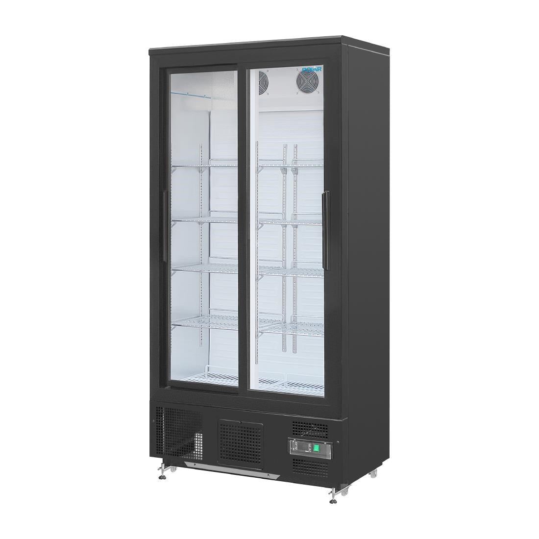 Polar Upright Back Bar Cooler with Sliding Doors 490Ltr