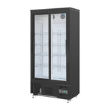 Polar Upright Back Bar Cooler with Sliding Doors 490Ltr