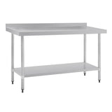 Vogue Stainless Steel Table with Upstand 1500mm