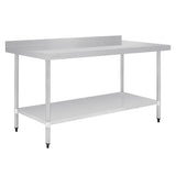 Vogue Stainless Steel Table with Upstand 1800mm