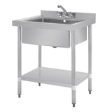 Vogue Stainless Steel Midi Pot Wash Sink with Undershelf