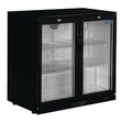 Polar G-Series Back Bar Cooler with Hinged Doors Black 208Ltr