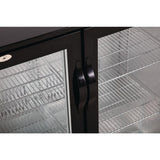 Polar G-Series Back Bar Cooler with Hinged Doors Black 208Ltr