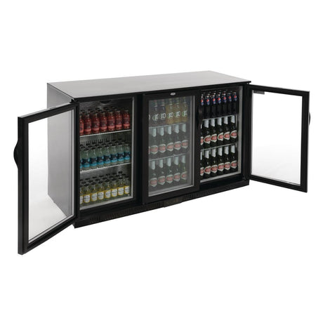 Polar G-Series Back Bar Cooler with Hinged Doors Black 330Ltr