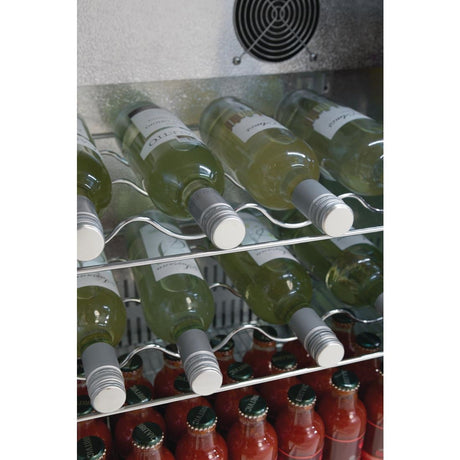Polar G-Series Back Bar Cooler with Hinged Doors Black 330Ltr