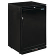 Polar G-Series 900mm Single Solid Door Back Bar Cooler Black 138Ltr
